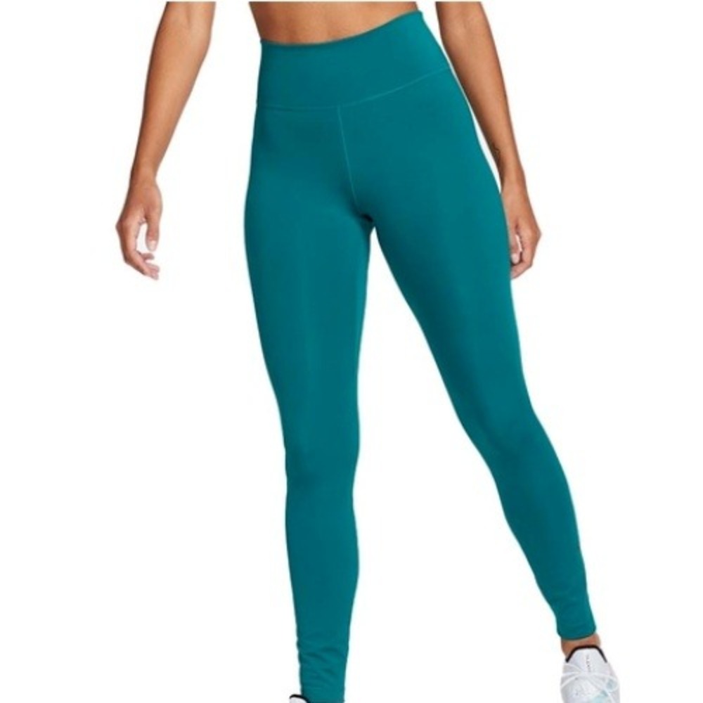 Nike Dri-FIT High Waisted Leggings Teal Green Womens Size M Yoga Running